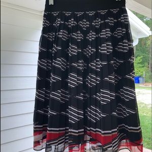 WHBM Sheer Pleated Skirt